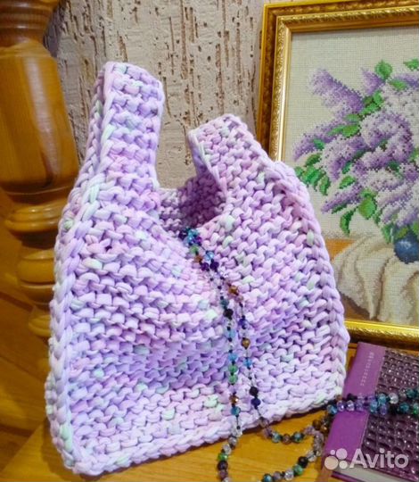 Сумка из трикотажной пряжи