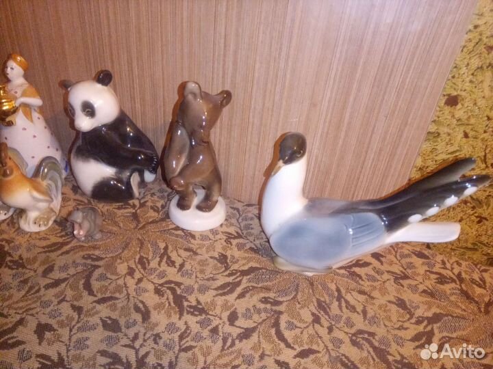 Фарфоровые статуэтки лфз анималистика