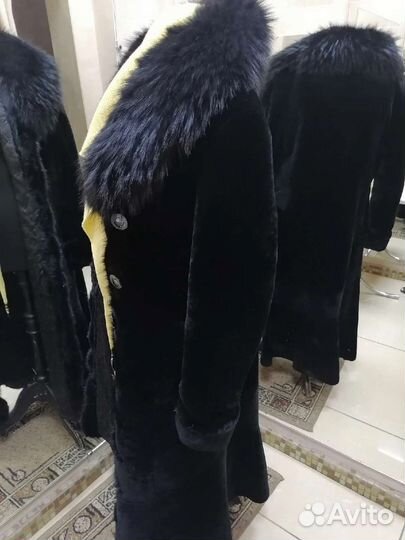 Мутоновое пальто