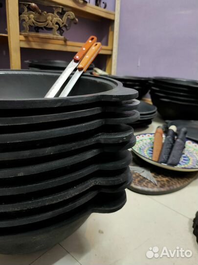 Чугунный казан 10л с обжигом. Наманган