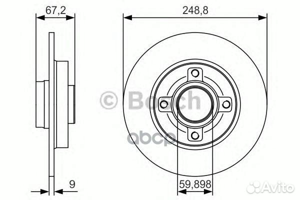 Диск тормозной зад 0986479S42 Bosch