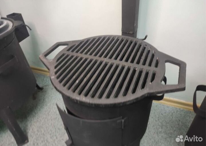 Решетка гриль чугунная, стальная на мангал