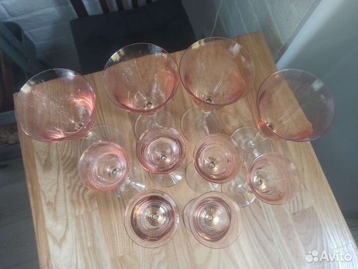 Фужеры, бокалы богемское стекло