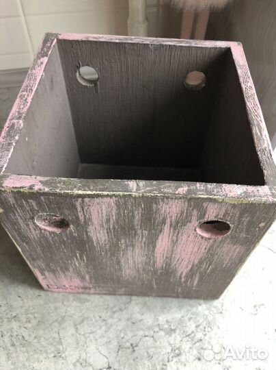 Деревянный короб (кашпо) 20*19,5