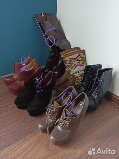 Ботильоны на высоком каблуке