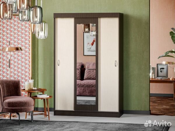 Шкаф-купе с зеркалом Бася