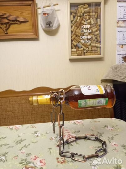 Подарок для мужчины. Держатель для бутылки цепь