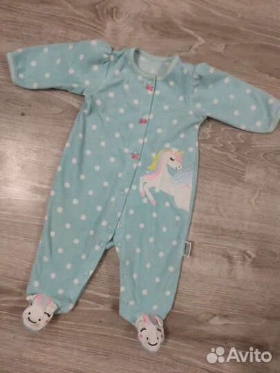 Комбинезон-поддева 3-6 месяцев флисовая