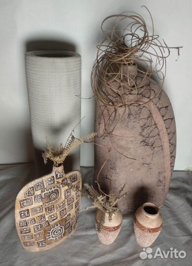 Вазы глиняные интерьерные