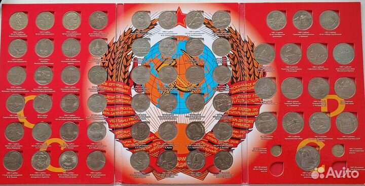 Полный набор юбилейных рублей СССР 1965-1991 64шт