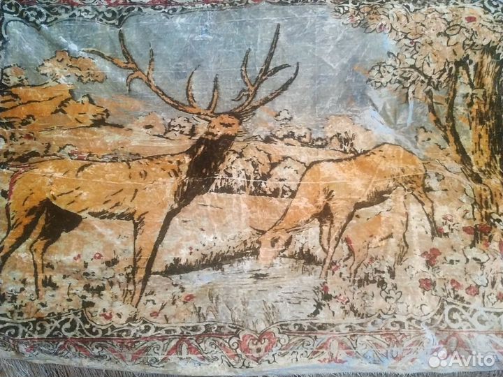 Ковер-покрывало плюшевые Олени СССР