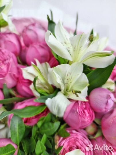 Букет из пионовидных роз/Доставка цветов Химки