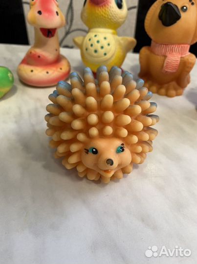 Игрушки СССР удав ворона цыпленок еж пчела
