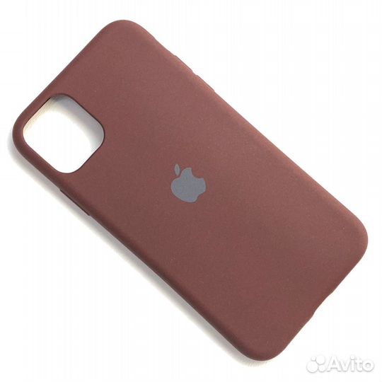 Силиконовый чехол на iPhone 11 кофейный