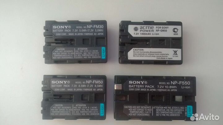 Аккумуляторы для видеокамер Sony, Panasonic,JVC
