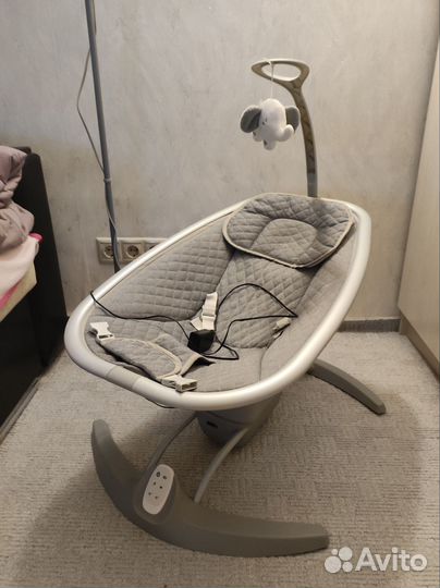 Детские электрокачели AmaroBaby Super Swing серый