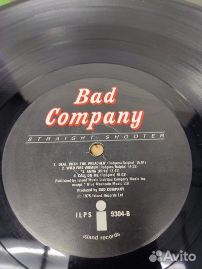 Bad Company - Straight Shooter LP England 1975 NM