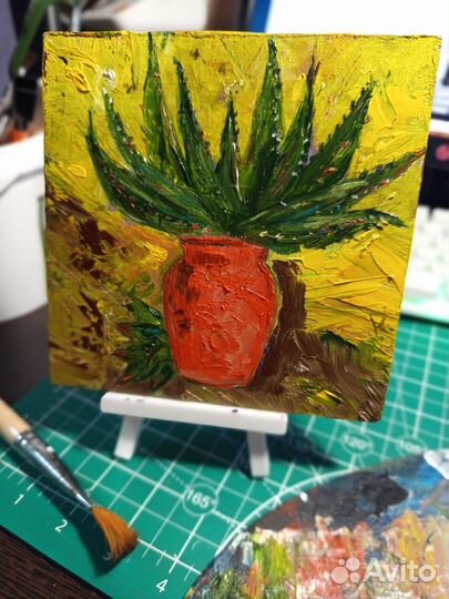 Картина маслом, миниатюра 15*15