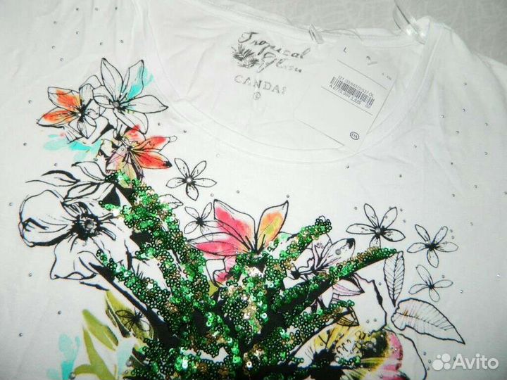 Футболка новая большие размеры расшита