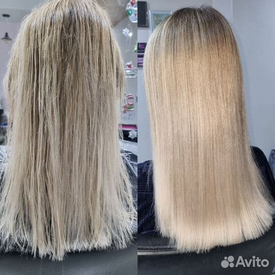 Кератиновое выпрямление волос