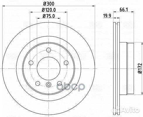 Диск торм. для а/м BMW 3 (E90) (05) /1 (E81) (04)