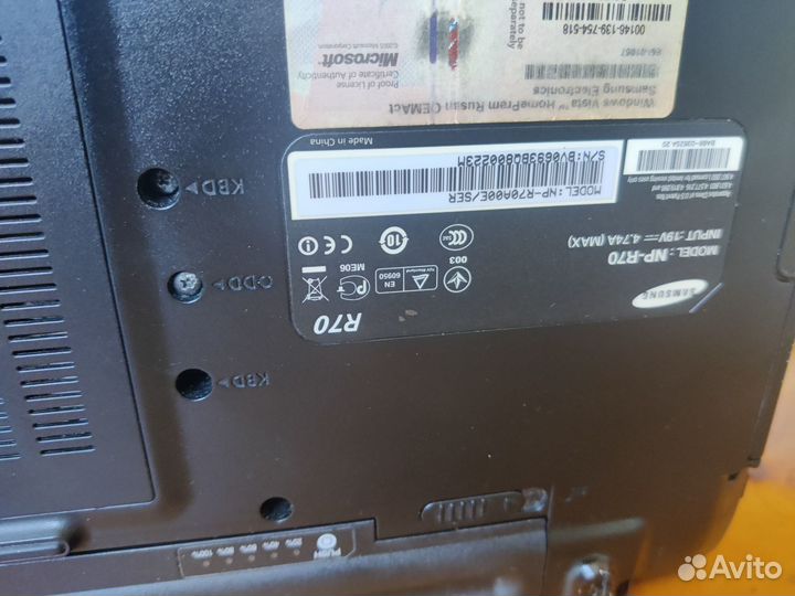 Ноутбук Samsung r70
