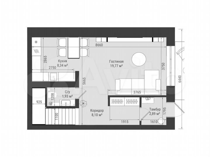 3-к. квартира, 90 м², 1/2 эт.