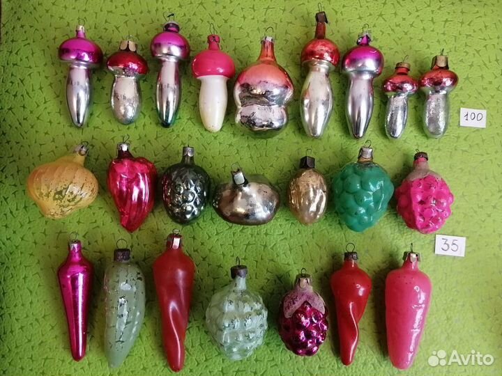 Елочные игрушки СССР. Фрукты