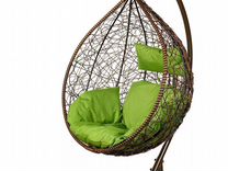 Подвесное кресло "Tropica TwoTone" Зелёная подушка