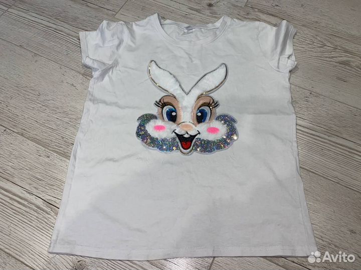 Нашивка с блестками зайка