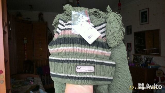 Шапка +шарф -Комплект 48р(1,5-2года)