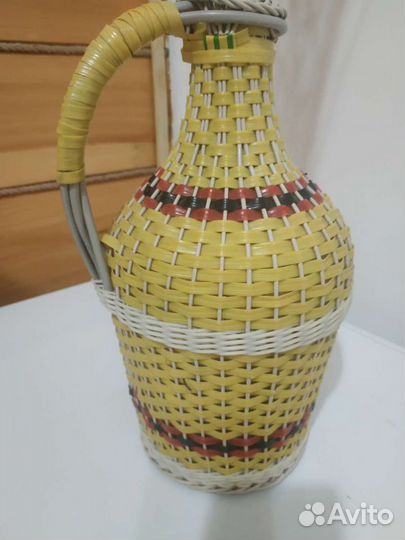 Бутыль стеклянный в оплётке СССР