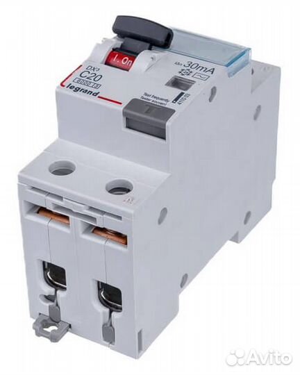 Выключатель автоматический дифференциального тока 2п (1P+N) C 20А 30мА тип AC 6кА DX3 2мод. Leg 4110