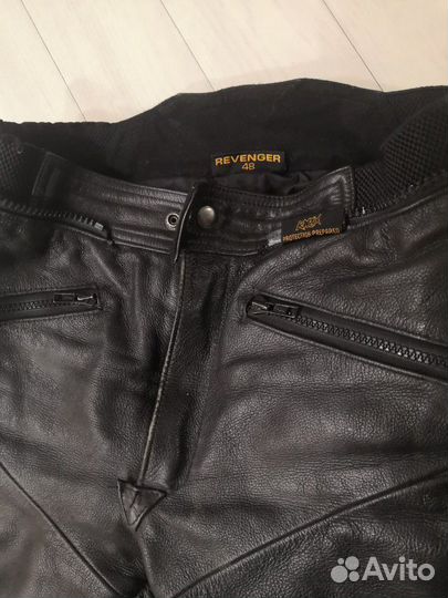 Мотоштаны мужские кожаные