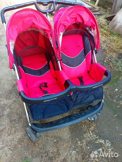 Прогулочная коляска для двойни бу