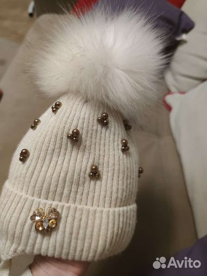 Шапка зимняя для девочки 46 48