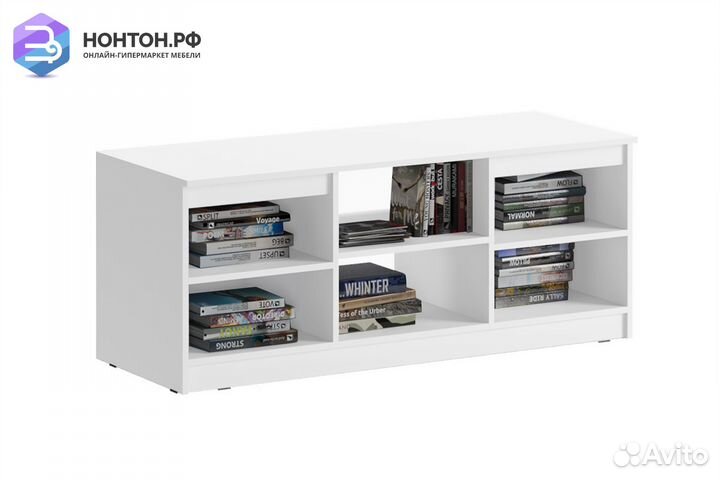 Тв-тумба Челси белый глянец / белый