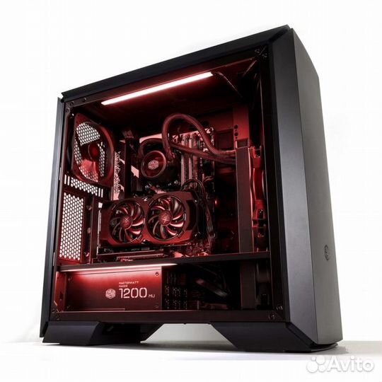 Universal Red LED strip with magnetic grip, alumin