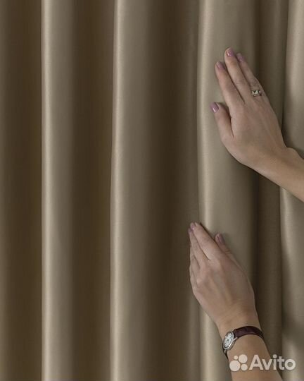 Комплект штор сатен Адора Английское золото