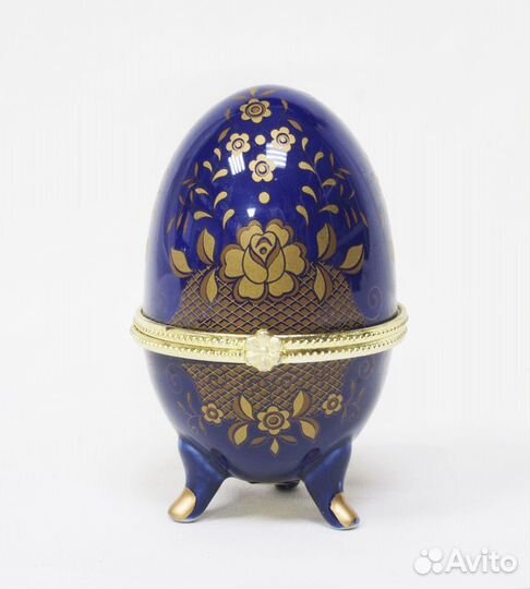 Шкатулка Яйцо, цветы, высота 9,7 см (10)