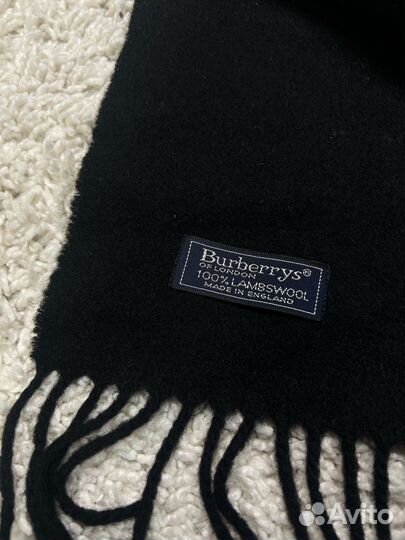 Burberrys Vintage Lambswool Винтажный Шарф Черный