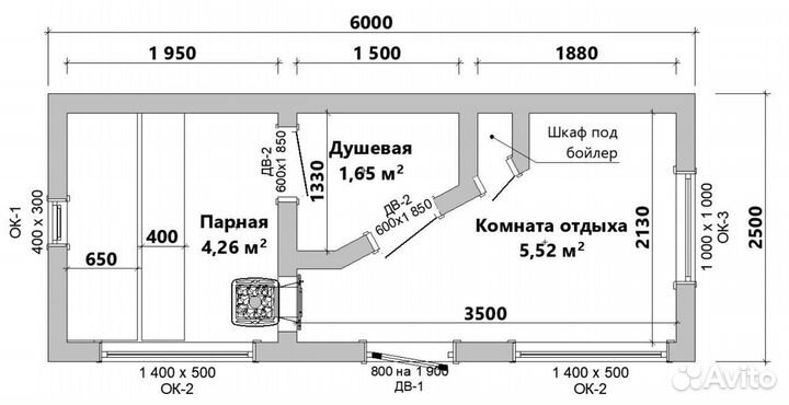 Модульная баня 11 м²