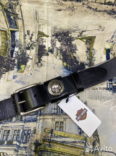 Мужской кожаный ремень Harley-Davidson