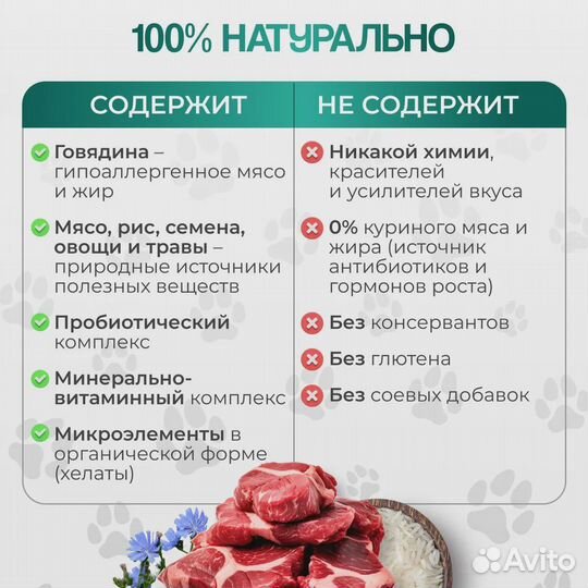 Корм для собак. Премиум - говядина 10 кг