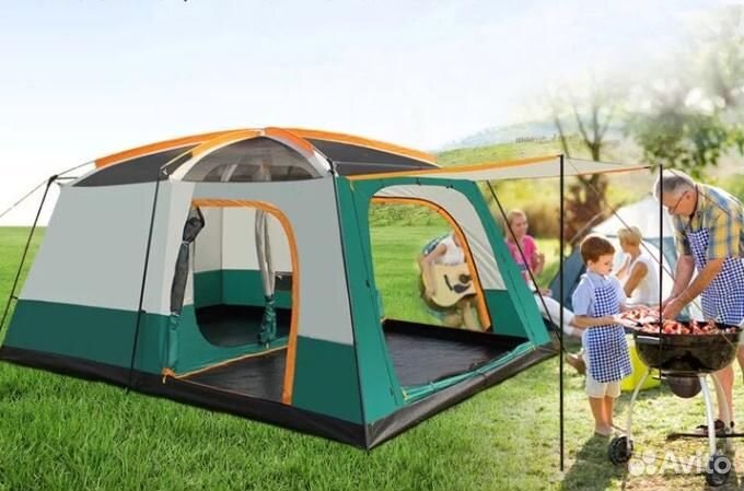 Палатка туристическая ат-960, 3-4 местная. 330х210