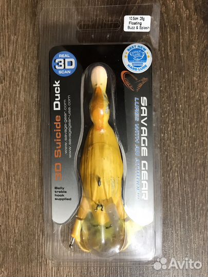 Воблер Утка Savage Gear 3D suicide duck 105