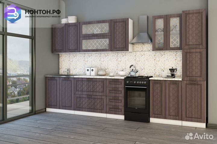 Кухня Агава 3.0 м лиственница темная