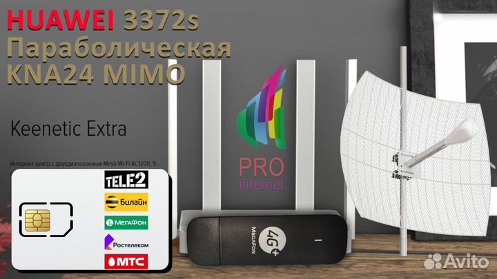 Роутер keenetic Extra huawei 3372 KNA24