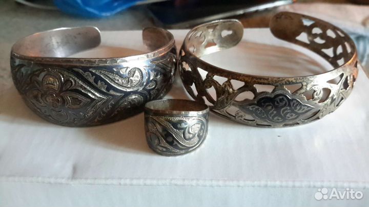 Серебро.Кубачи.Браслеты.Кольца.ссср