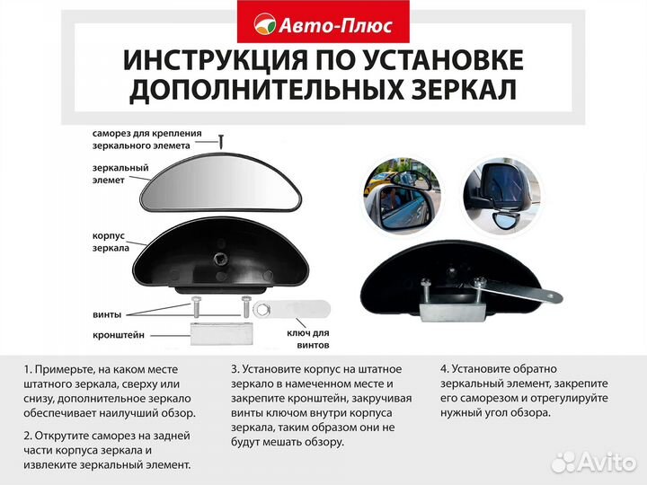 Дополнительные зеркала сферические 2шт
